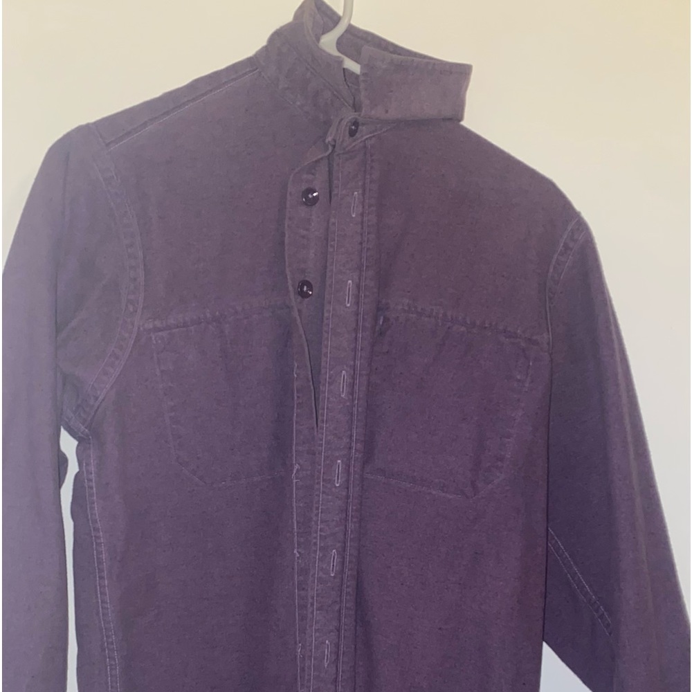 Thick purple button up